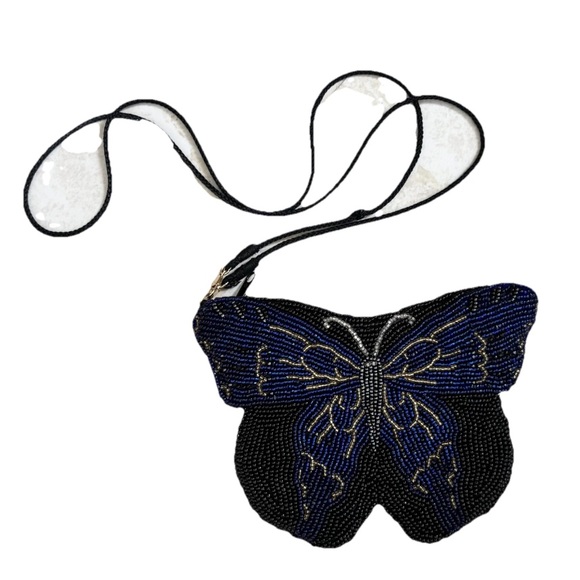 VTG Neiman Marcus Beaded Butterfly Bag Artsy Novelty Cocktail Party - Picture 6 of 6